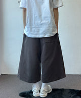 Rugby Double Pintuck Keyring Wide Bermuda Shorts 4color