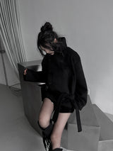 エマハイネックストラップハーフコート
