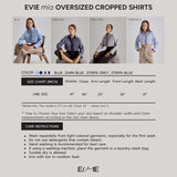 EVIE mia OVERSIZED CROPPED SHIRTS BLUE