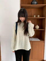 フェム フラワー オーバー ラウンド ロングスリーブ Tシャツ