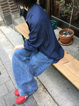 ハミールサイドボタンデニムワイドパンツ