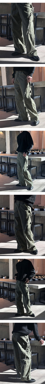 [Unisex] Low cutting wide pants(3color)
