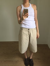Cotton maxi bermuda pants (1color)