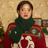 Dolphin boucle knit muffler