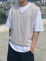 Corn String Cropped Nylon Vest 3C