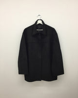 Classic suede single-breasted half coat(2color)