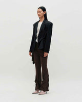 Sheer Layering Pants _ BROWN