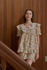 ULLALA PAJAMA Ael Short-sleeve Two-piece Vanilla[24169WTSSN]