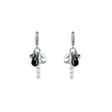 Waterdrop Pearl Logo Surgical Earrings