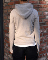 RUDE hood zip up (GREY) WOMENS