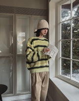 Leni Stripe Angora Knit