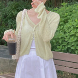 Miel Summer Cropped Cardigan