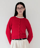 KIRSH PLAIN SOFT TOUCH CARDIGAN [RED]