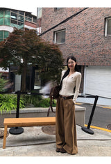 Super Pintuck Wide Cotton Pants