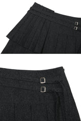 レイヤープリーツスカート charcoal