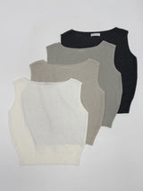 Nana See-through Round Neck Vest