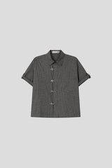 crop buckle shirt(2colors)