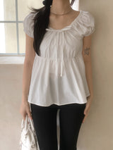 Sugar Lace Babydoll Puff Blouse