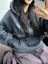 SHOULDER ARM PRINTING TATTOO PATCH CHERRY HOODIE🍒🩵🤍3COLOR