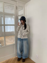 ヒルシウォッシングワイドデニムパンツ