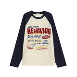 Rael Nagrang color matching point loose fit knit long sleeve