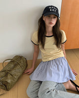 [ORIGINAL] コントゥア ショートスリーブ リンガー Tシャツ