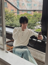 ロッキーフックヘンリーネックロングスリーブTシャツ