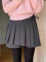 FN Layered Wrap Pleated Skirt Pants (3color)