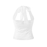 Lace Halter Tube Top [White]