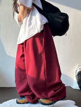 ホットカラーリングカーブバルーンパンツ ❣🤎🩶🖤4カラー
