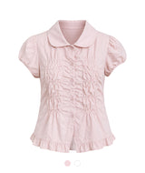 Auri Shirred Collar Blouse