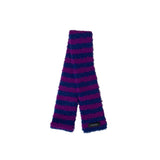 Hairy Stripe Knit muffler (navy/purple)