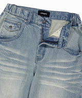 WASHED POCKET DENIM PANTS_BLUE