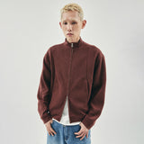 Fickle 2-WAY full zip-up / Brown