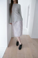 nylon flower midi skirt(2colors)
