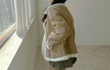 (100% SHEEPSKIN🐑🤎) 2 COLORS キュートフェミニンバターセミショートマウンテンコート