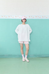 ココヘンリーネックワッフルトップ (WHITE)