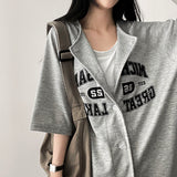 Ganm Boxy fit 半袖ボタンカーディガン