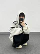 ノルディックニットフードジップアップ