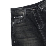 Bent brush wide denim