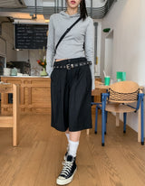 ポリストライプバミューダスラックス (+Belt Set)