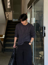 Mog bokashi summer round knitwear