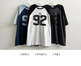 Leo ルーズフィットナグラン半袖Tシャツ