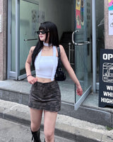 :Slim fit tube top muffler set(2color)