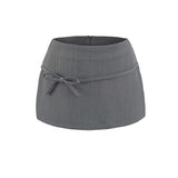 Della Bow Strap Mini Skirt