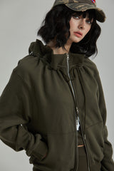 リーダー ジップアップ -KHAKI