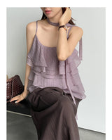 Polka Dot Ruffle Camisole Top