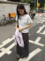 26SS★ [BAONHAUS] ポデンヌ プリント クロップショートスリーブTシャツ