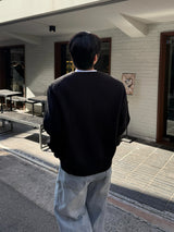 Lead button heavy knitwear