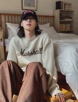 マーシャルレタリングロングスリーブニット